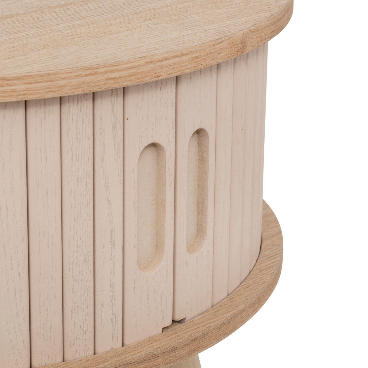COUCHTISCH mit Stauraum unter der Tischplatte Nyos Beige 60/60/40,7 cm - Beige, Holzwerkstoff (60/60/40.7cm) - Atmosphera Createur d´interieur