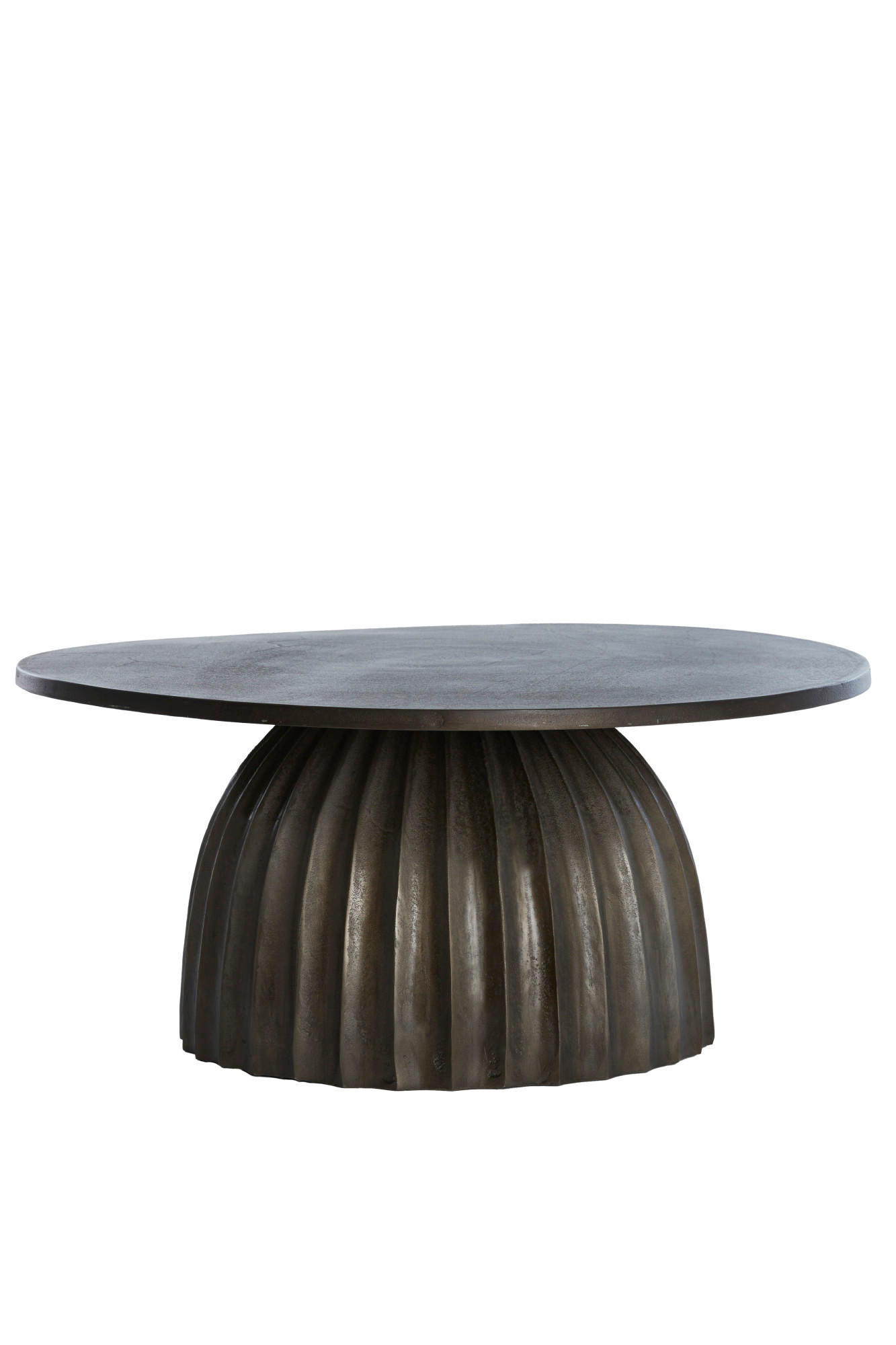 BEISTELLTISCH Veglia Braun Ø70/33,5 cm - Dunkelbraun, Metall (70/70/33.5cm) - Light & Living
