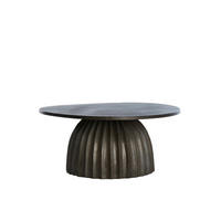 BEISTELLTISCH Veglia Braun Ø70/33,5 cm - Dunkelbraun, Metall (70/70/33.5cm) - Light & Living