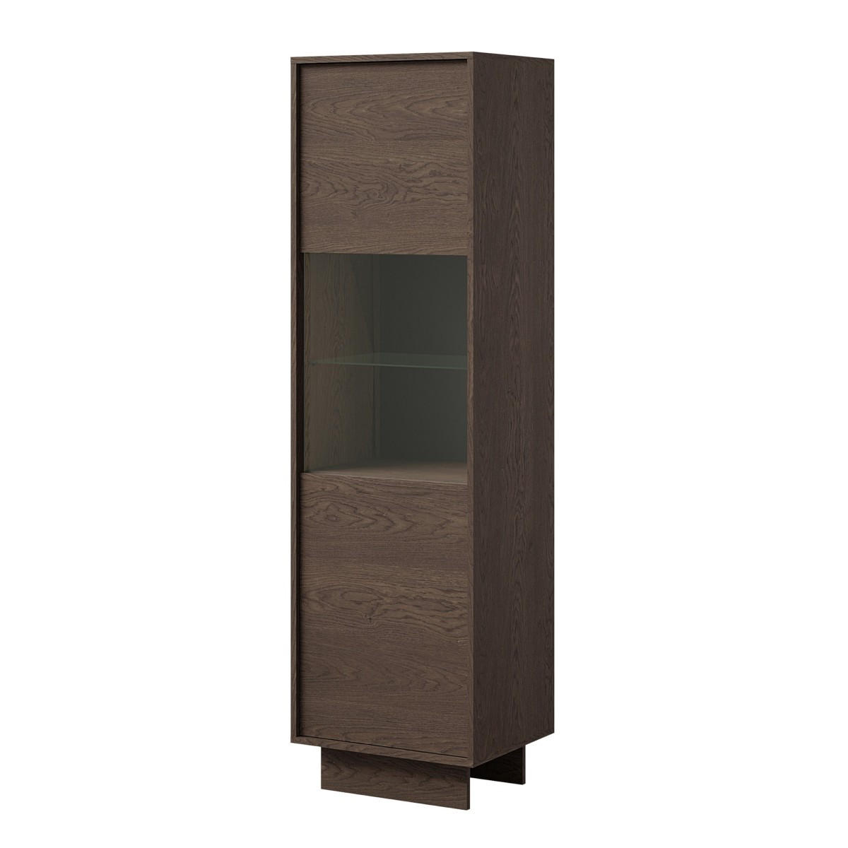 VITRINE Balsi 50 Baltic Storm - Walnussfarben, Holzwerkstoff (51/180/42cm) - mzm24