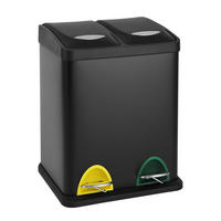 MÜLLEIMER TC2X8 - Schwarz, Metall (32/38/28cm) - SVITA