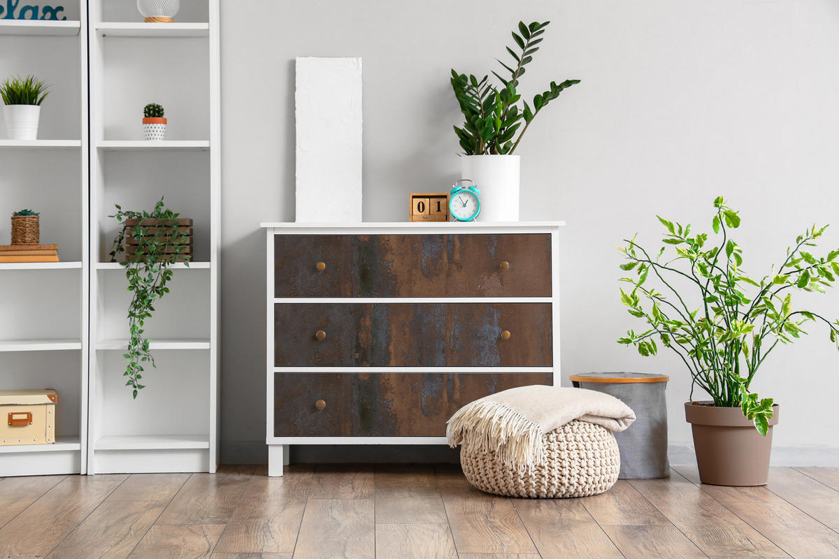 MÖBLAUFKLEBER 100x50 cm braun - Dunkelbraun, Kunststoff (100/50/0.1cm) - Wallfluent