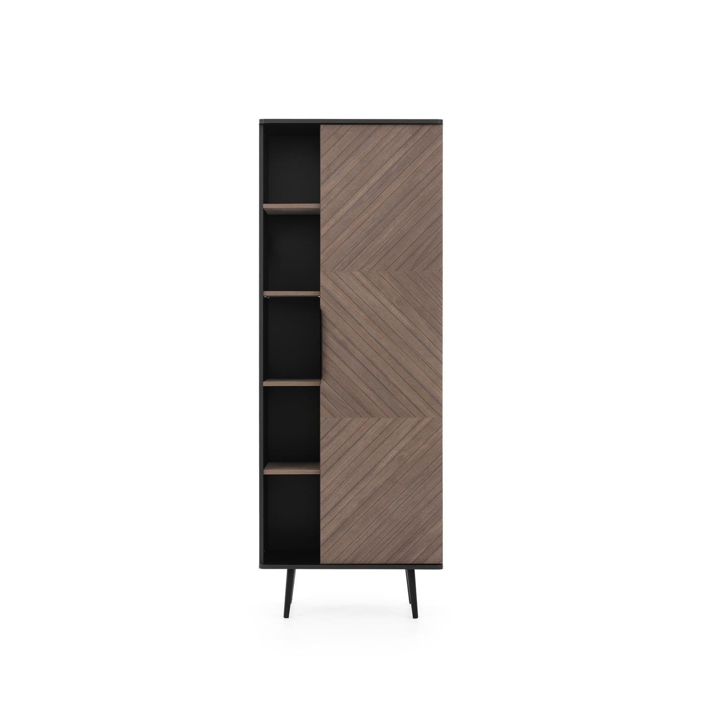 Bettso Bücherregal Braun, Schwarz 150x80x41 cm