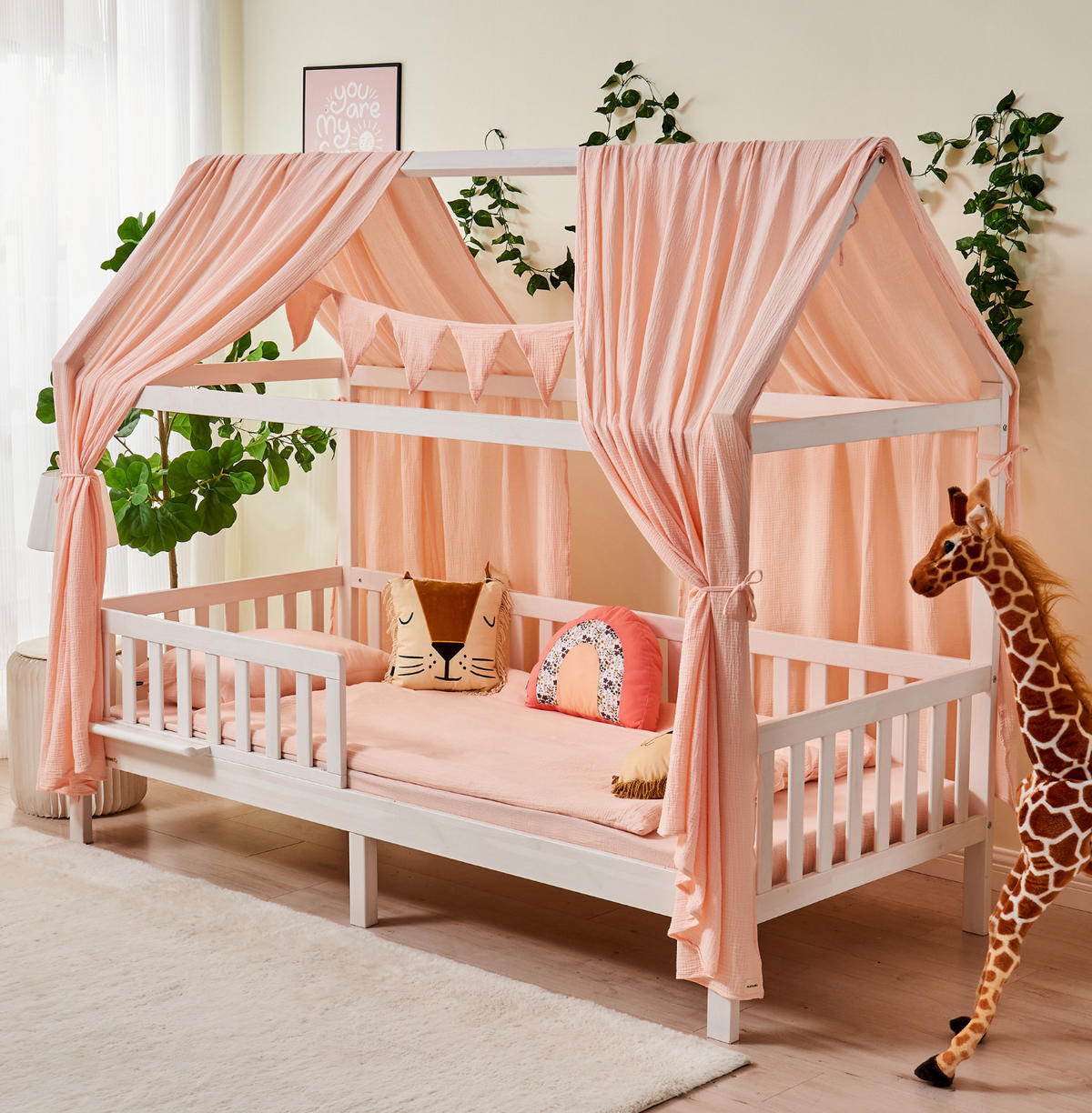 HAUSBETT CLOUD - Weiß, Holz (90/200cm) - Alavya Home