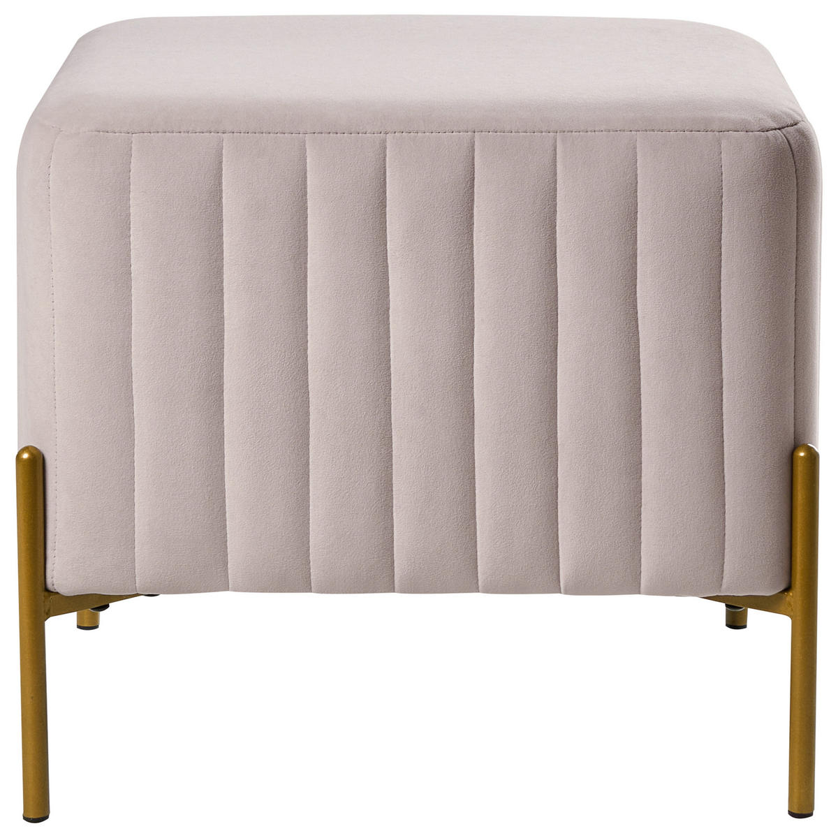 TABURET catifea taupe Utah - taupe, material textil (47/43/47cm) - Beliani