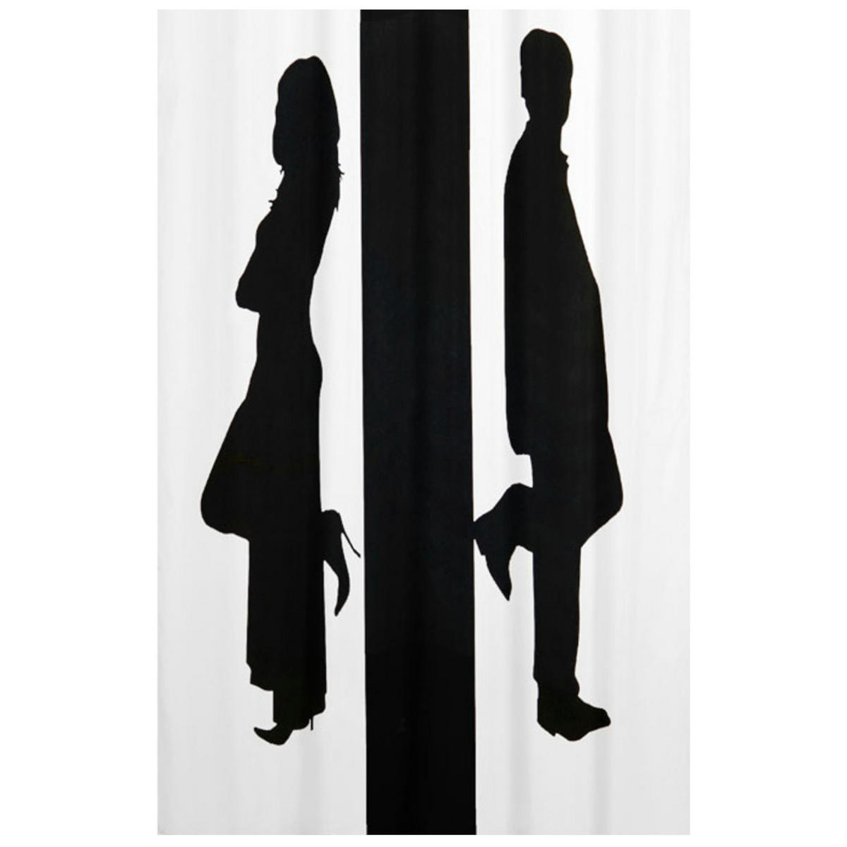 DUSCHVORHANG Unisex 180 x 200 cm - Weiß, Textil (180/200cm) - Sanilo