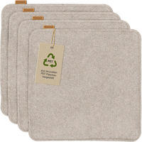 SITZKISSEN mit Antirutschnoppen 4er-Set - Beige, Textil (35/35/2cm) - Miqio Design