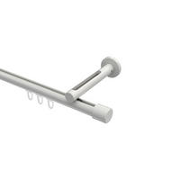 INNENLAUF-GARDINENSTANGEN-SET Siteno Santo 480 cm (geteilt in 3 x 160 cm), 1-läufig, 20 mm Ø Weiß - Weiß, Metall (480cm) - INTERDECO