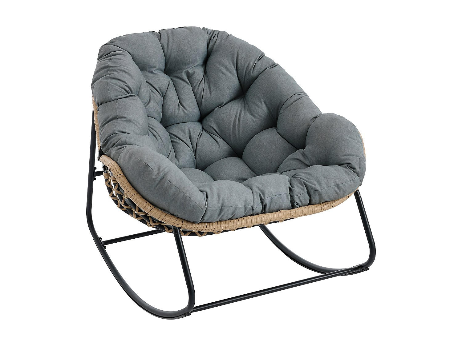GARTENSESSEL - 1 Person - Metall - Anthrazitgrau - - Anthrazit, Metall (96/81/108.5cm) - Vente-Unique