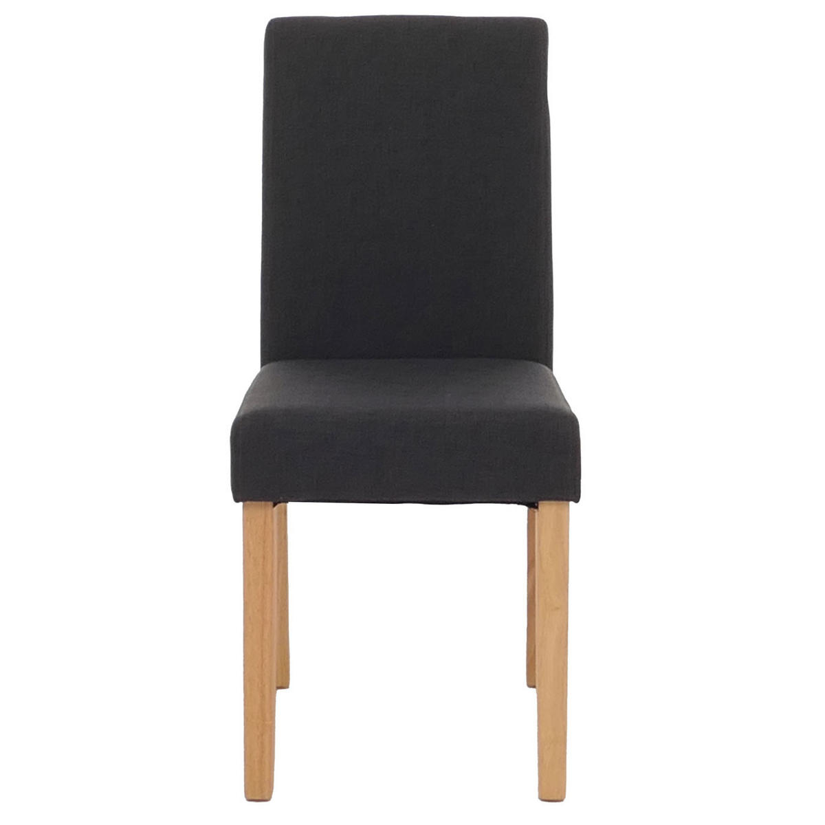 ESSZIMMERSTUHL 6er-Set klassisch und zeitlos 90x43x48cm Sitzhöhe 45cm Textil helle Beine Schwarz - Schwarz, Textil (43/90/48cm) - CHEFGASTRO