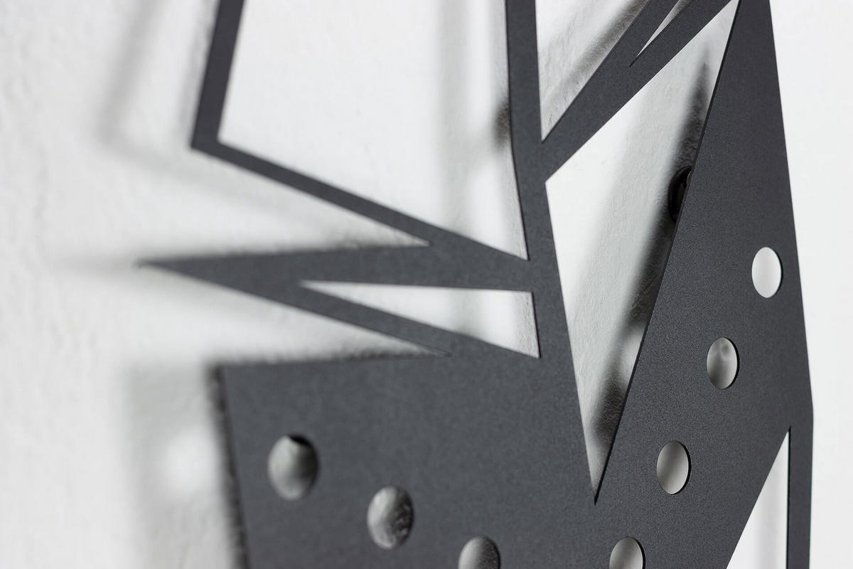 WANDDEKO Schwarz 72/70 cm - Schwarz, Metall (1.5/70/3cm) - KUNSTLOFT