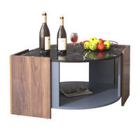 COUCHTISCH aus Spanplatte 96,5x63x40 cm in Schwarz mit Ablagefach - Schwarz, Holzwerkstoff (96.5/63/40cm) - Modfu
