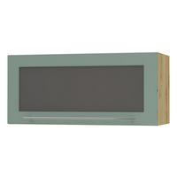 KLAPPHÄNGESCHRANK Kvantum W4BS/80 Mint Matt / Eiche Artisan Matt 80 / 32,5 / 36cm - Eiche Artisan/Mintgrün, Holz/Holzwerkstoff (80/36/32.5cm) - Feldmann-Wohnen