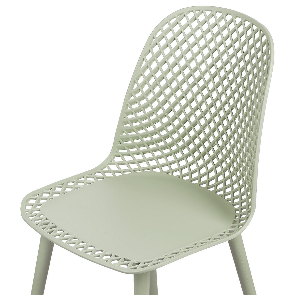 STUHL 4er-Set Kunststoff Grün Emory - Grün, Kunststoff (45/81/52cm) - Beliani