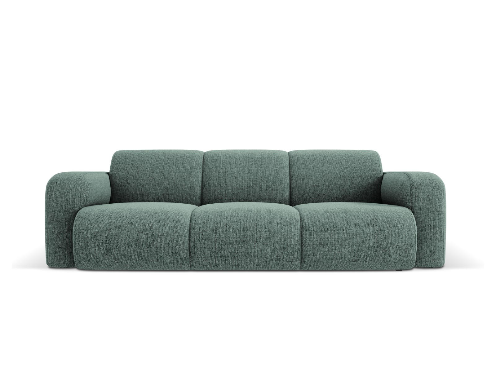SOFA Molino aus Chenille-Stoff petrol 3 Sitzplätze - Petrol, Textil (95/72/235cm) - Micadoni
