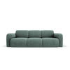 SOFA Molino aus Chenille-Stoff petrol 3 Sitzplätze - Petrol, Textil (95/72/235cm) - Micadoni