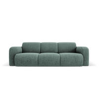 SOFA Molino aus Chenille-Stoff petrol 3 Sitzplätze - Petrol, Textil (95/72/235cm) - Micadoni