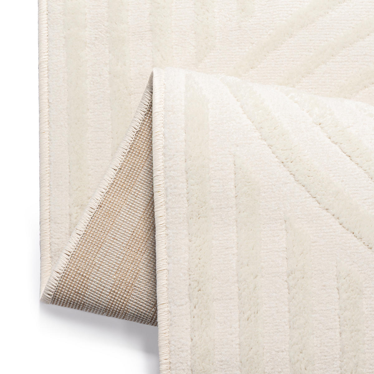 TEPPICH HYGGE Cremeweiß Quadrat 160/160 cm - Creme, Textil (160/160cm) - Tapiso