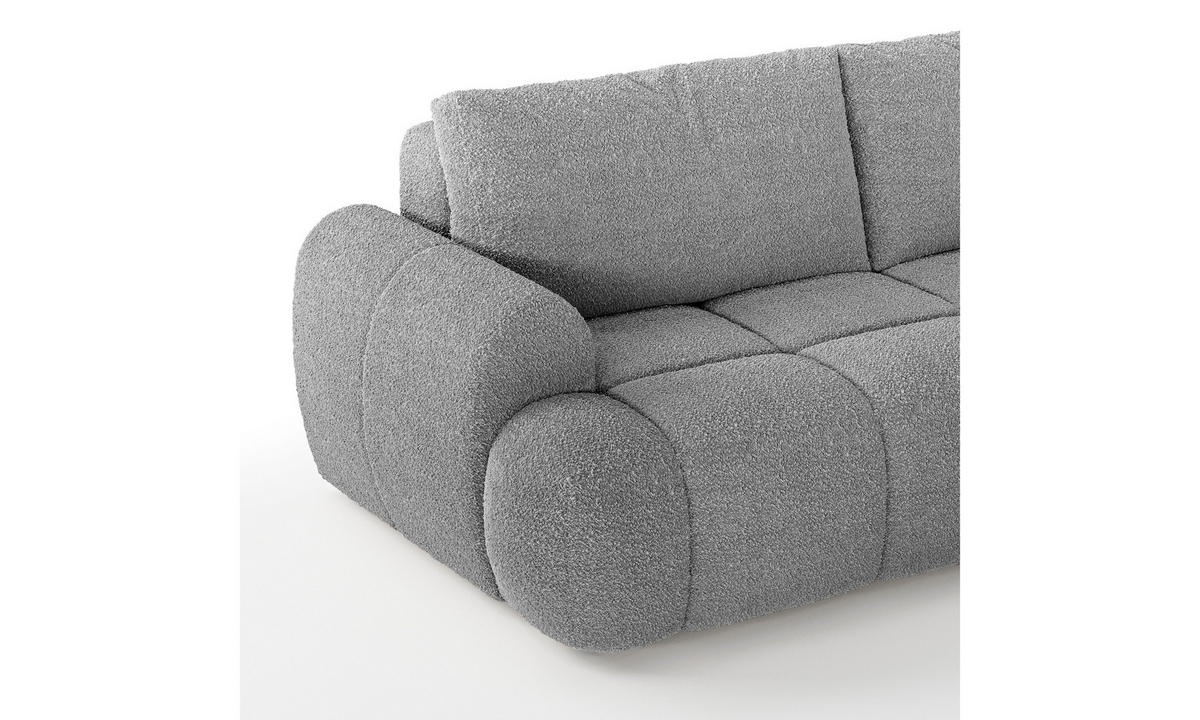 SCHLAFSOFA CORAL 250/100/85 cm mit Bettkasten Stoff Coral 75 - Grau, Textil (250/85/100cm) - Lookway