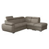 ECKSOFA Boston 2RR1P, Seite: Rechts 2R+R+1P(65)+PUFAP - Kaschmir/Silberfarben, Holz/Textil (260/230cm) - MIRJAN24