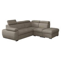 ECKSOFA Boston 2RR1P, Seite: Rechts 2R+R+1P(65)+PUFAP - Kaschmir/Silberfarben, Holz/Textil (260/230cm) - MIRJAN24