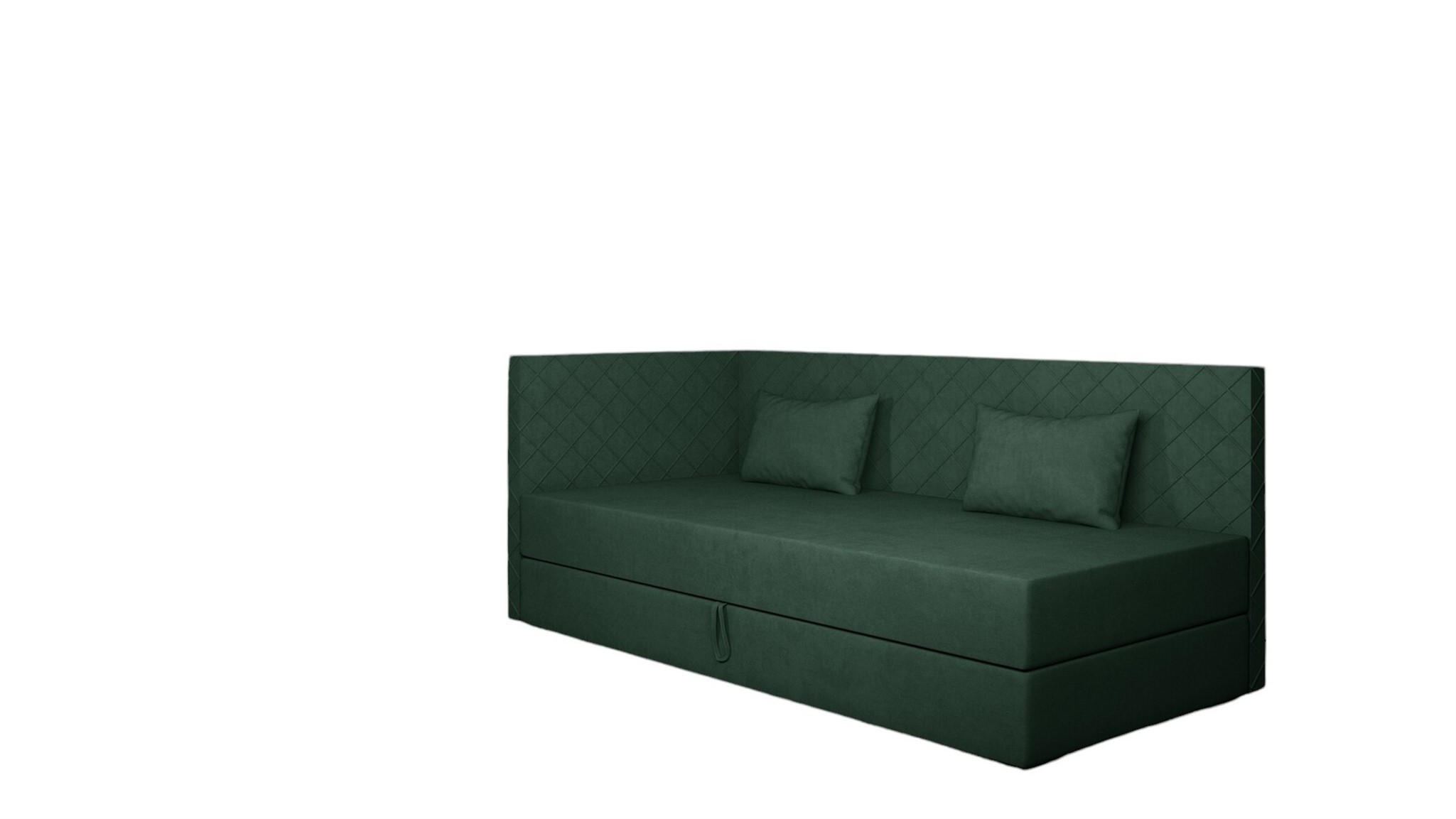 SOFA Liana In Opera - Dunkelgrün, Holzwerkstoff/Textil (207/90/97cm) - Fun Möbel