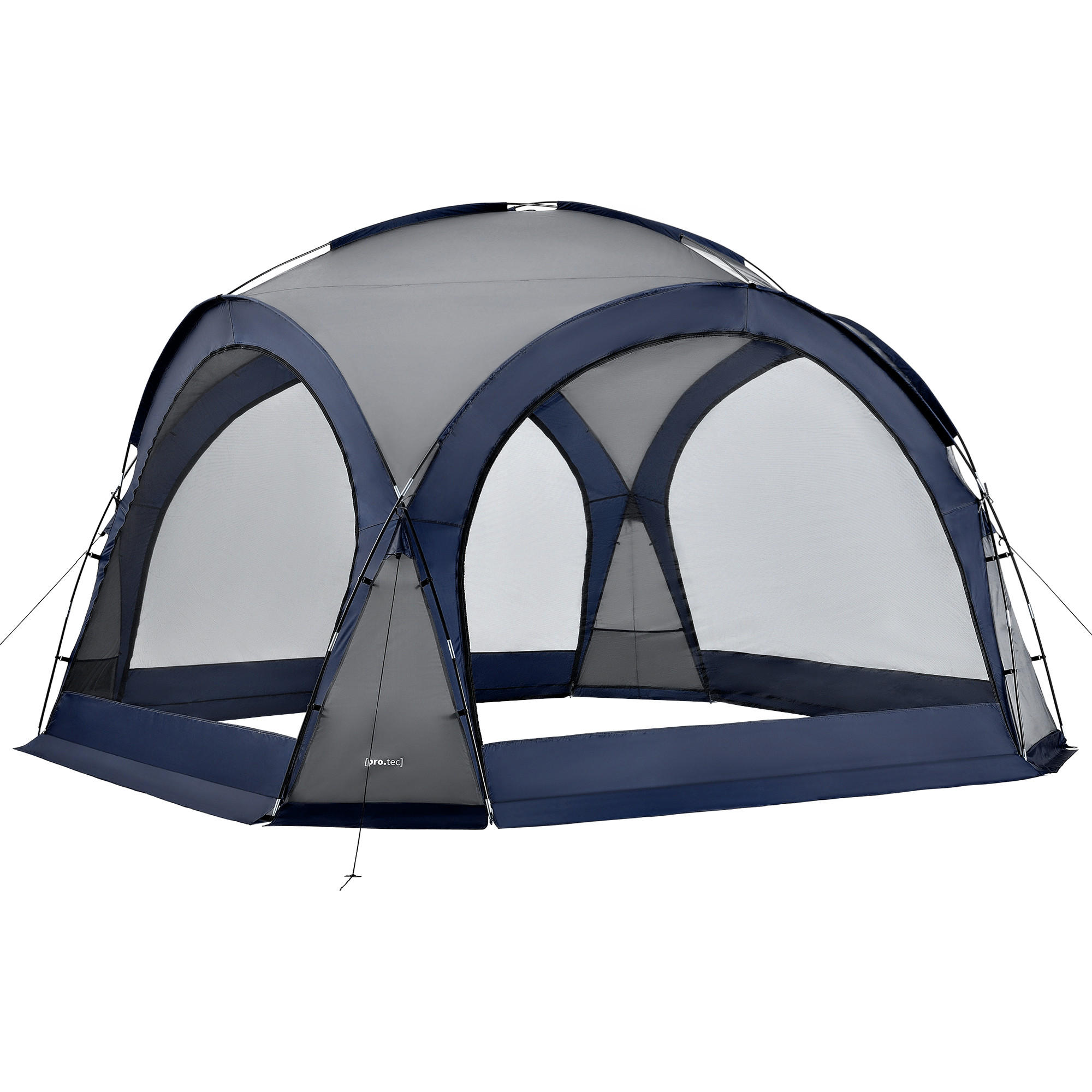PAVILLON Grästorp - Blau/Dunkelgrau, Textil (345/247/345cm) - pro.tec
