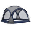 PAVILLON Grästorp - Blau/Dunkelgrau, Textil (345/247/345cm) - pro.tec