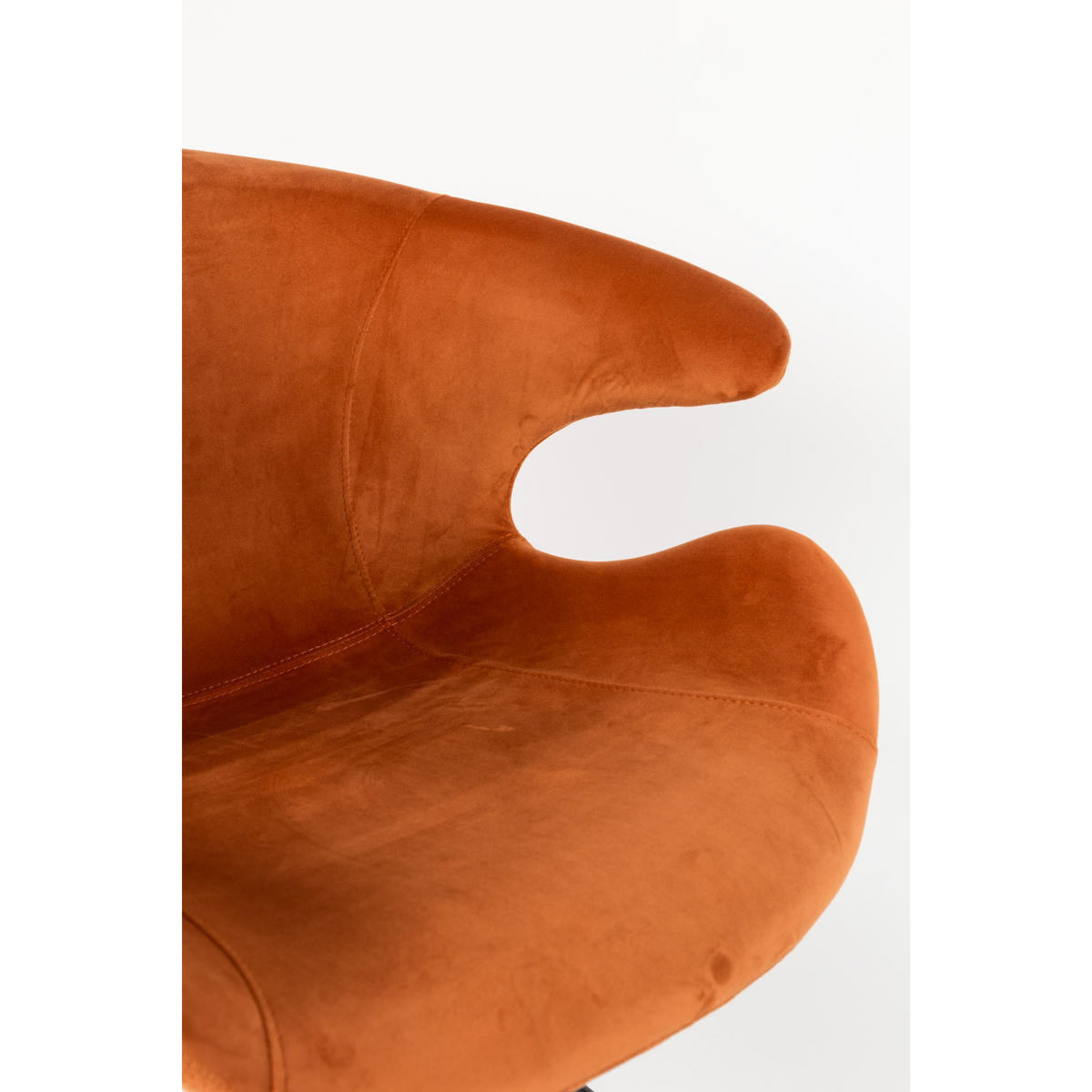 ESSZIMMERSTUHL Mia Orange - 2 er Set - Orange, Textil (63/78.5/62cm) - Zuiver