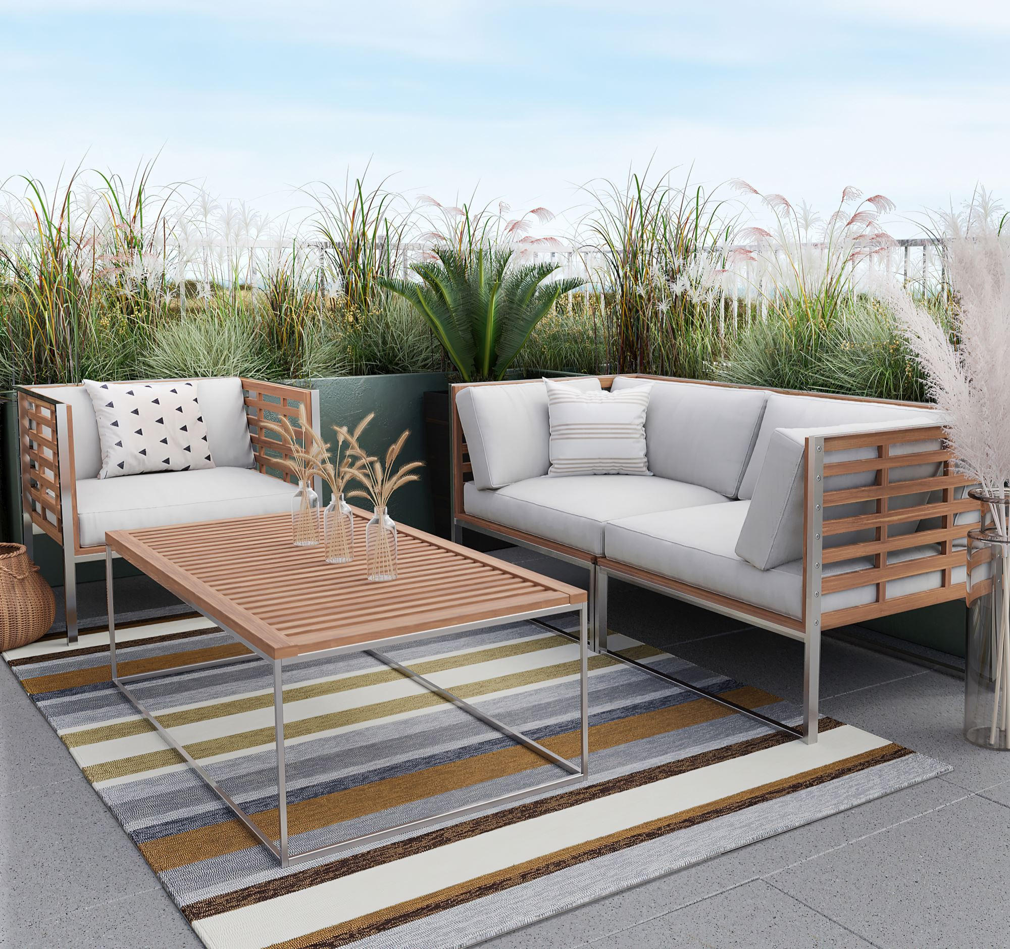 OUTDOORTEPPICH Rosetta 190x290 cm - Braun, Textil (190/290cm) - Gino Falcone