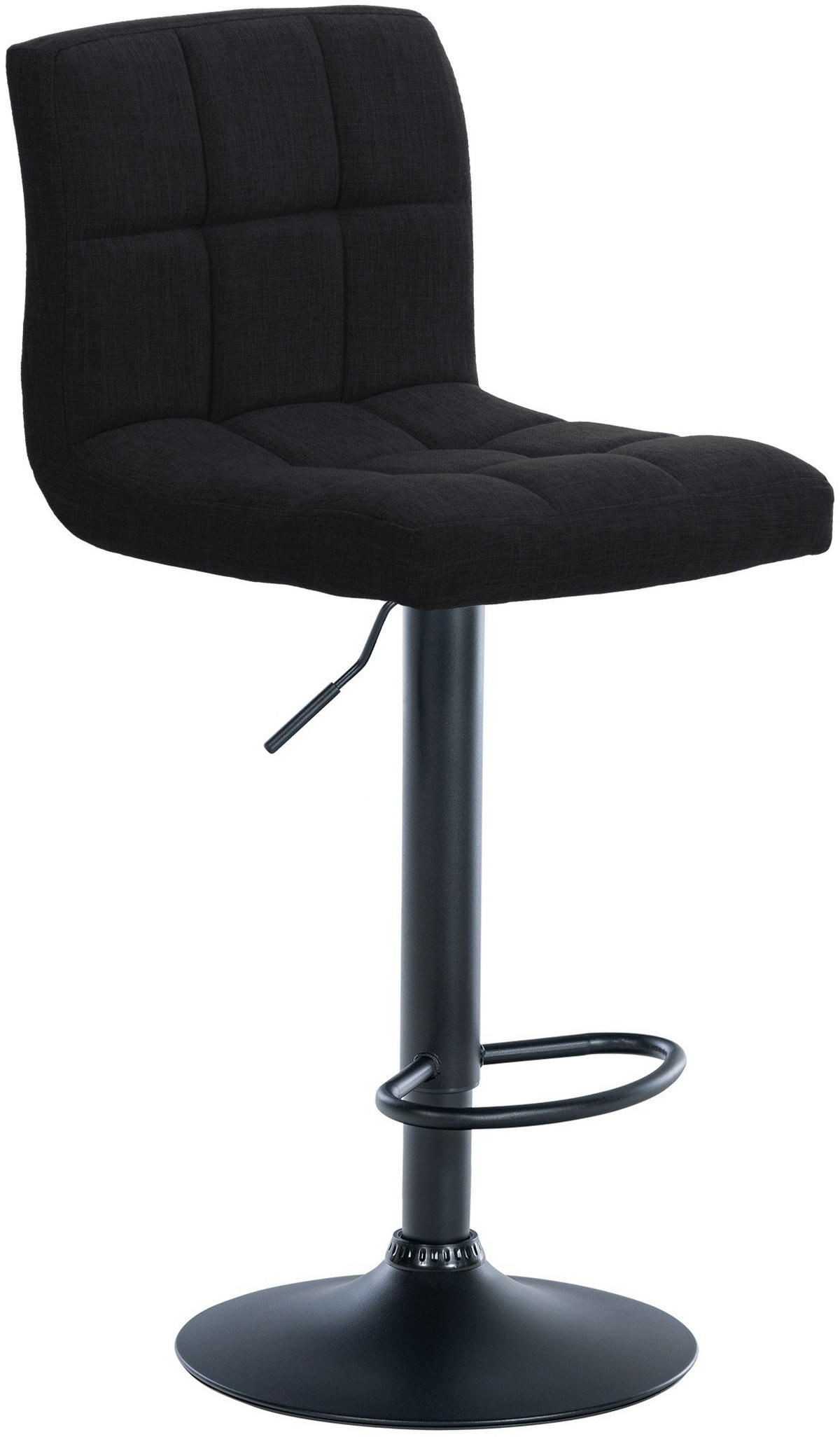 BARHOCKER Calma 46x47x94-114 cm Schwarz Stoff - Schwarz, Textil (46/94/47cm) - furnicato