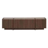TV skříňka se 4 dveřmi, šířka 180 cm - ARVEN - hnědá, kompozitní dřevo (35/46/180cm) - Calicosy