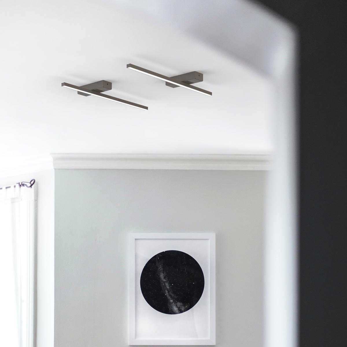 LED-DECKENLEUCHTE - Graubraun, Metall (2/50/2cm) - Lumicom