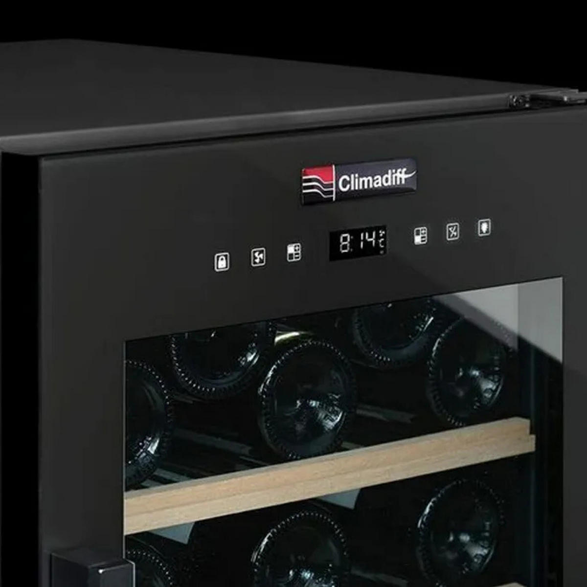 WEINKÜHLSCHRANK CD56 Schwarz 56 Flaschen Doppelzone - Schwarz, Metall (50/85/54cm) - JUNG