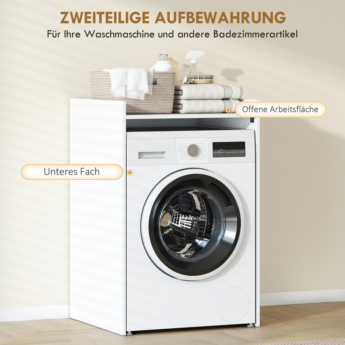 MEHRZWECKSCHRANK Weiß 60.0/64.0/97.5 cm - Weiß, Holzwerkstoff (64/97.5/60cm)