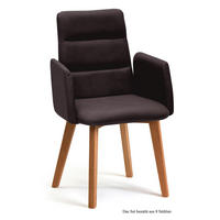 ARMLEHNSTUHL (8er-Set) Darelle 52x92x60 Eiche geölt/Espresso - Eichefarben/Dunkelbraun, Kunststoff (60/92/52cm) - 58aufmkessel