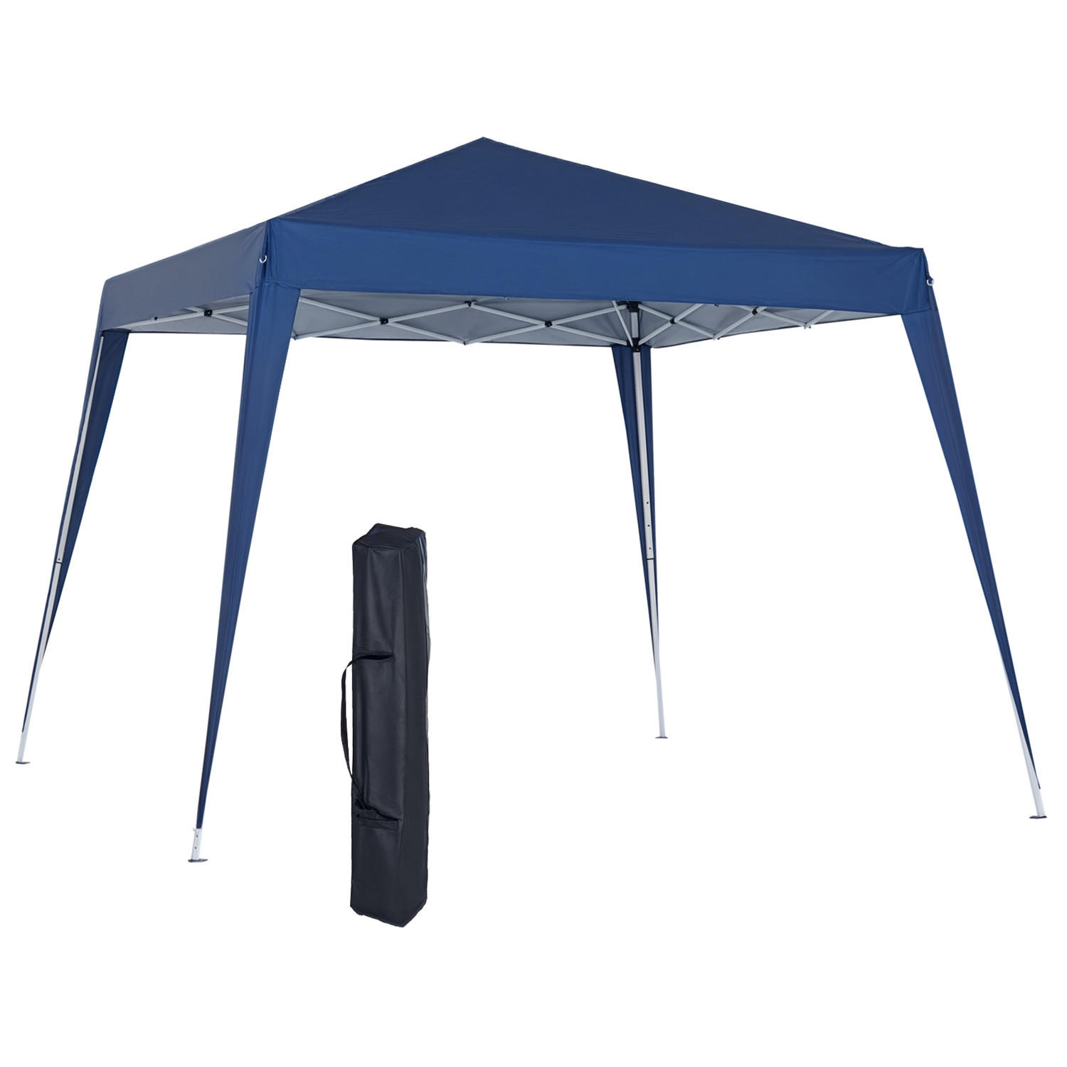 FALTPAVILLON, 3x3m, höhenverstellbar, UV-beständig, wasserdicht, für Camping, Blau - Multicolor, Metall (240/250/240cm) - FORIOUS