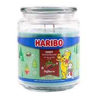 DUFTKERZE Haribo - Türkis, Naturmaterialien/Glas (13cm)