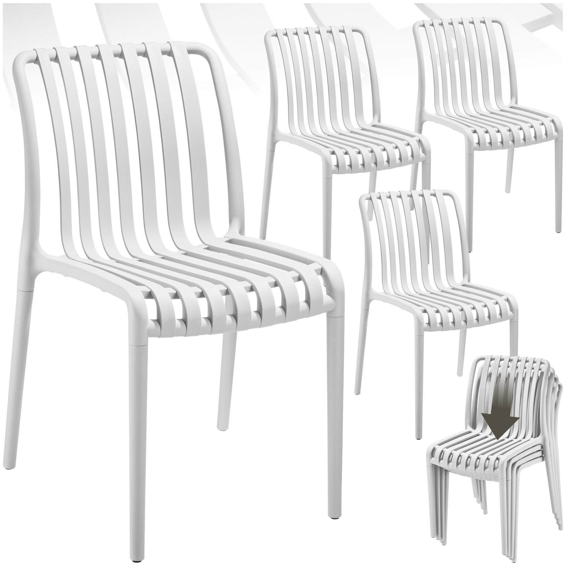 GARTENSTÜHLE Alcudia,47 x 58 x 80,5 cm, Belastbarkeit 110 kg,weiß - Creme, Textil (47/80.5/58cm) - tectake