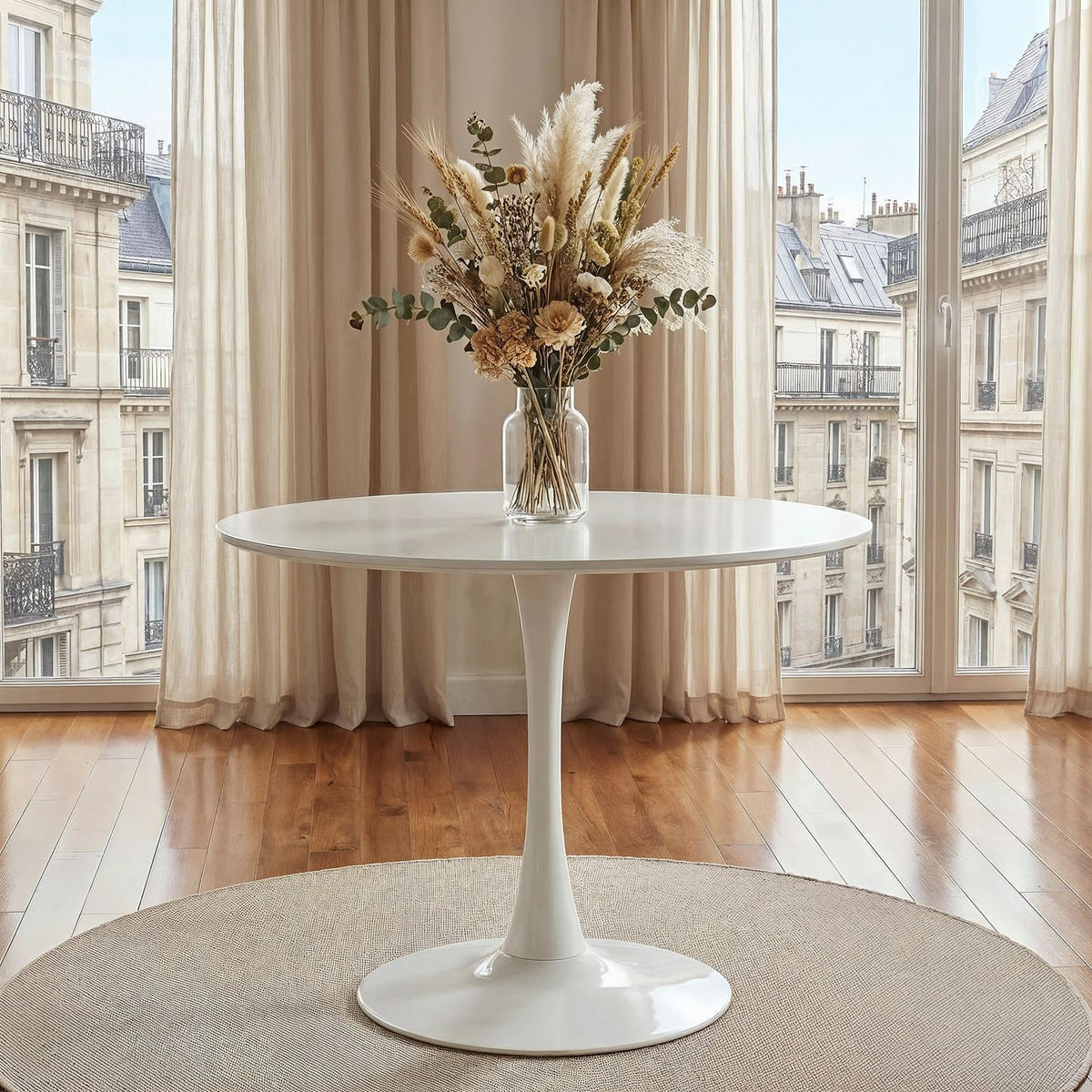 ESSTISCH LOIRE weiß - Weiß, Holzwerkstoff/Metall (100/100/73cm) - IDIMEX