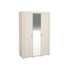 KLEIDERSCHRANK Mossa 3D MO02 - Kaschmir/Goldfarben, Holzwerkstoff/Kunststoff (138/206/56cm) - MIRJAN24