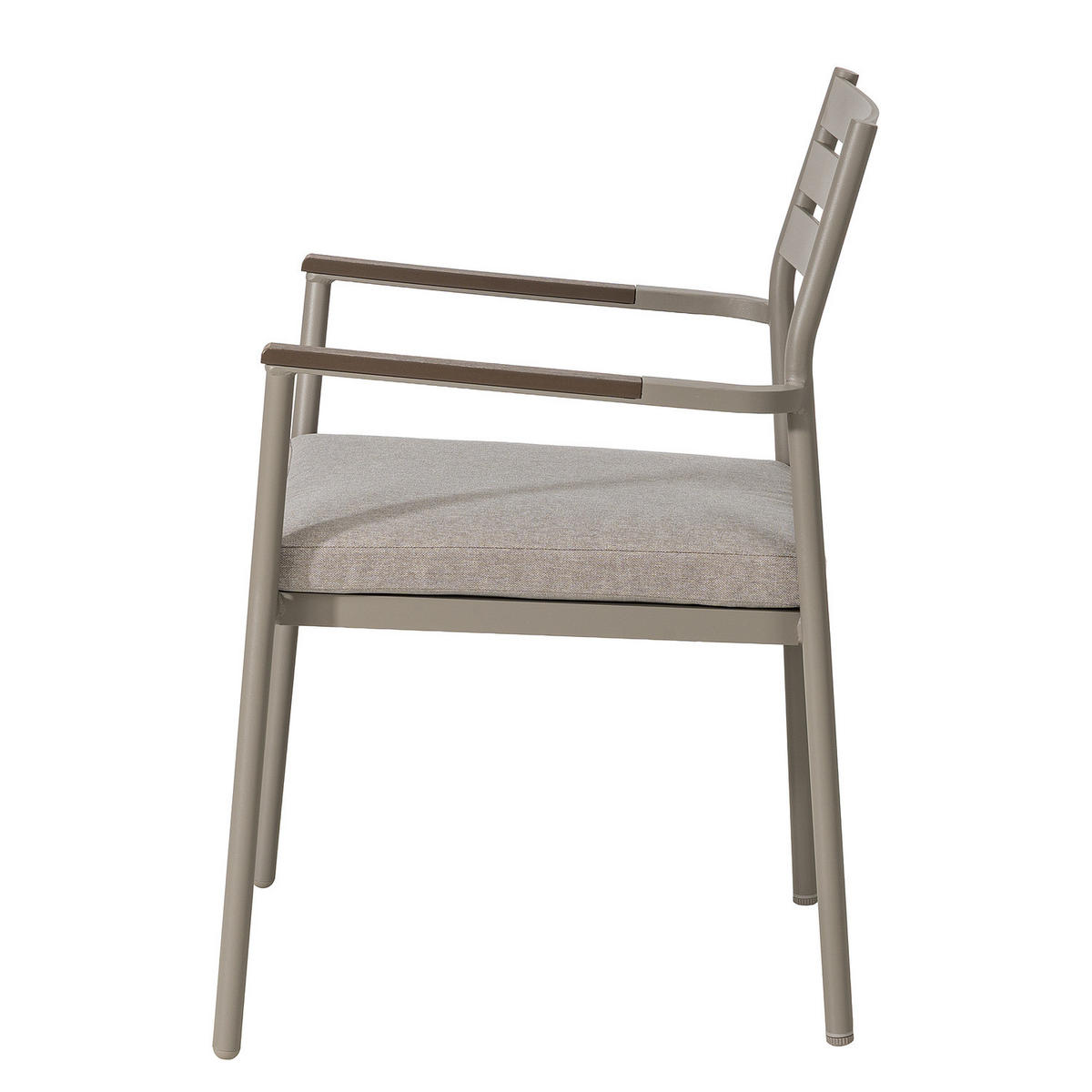 GARTENSTUHL - Aluminium / Polyester - Grau - 2er-Set - Grau, Holzwerkstoff/Textil (58/82/60cm) - home24