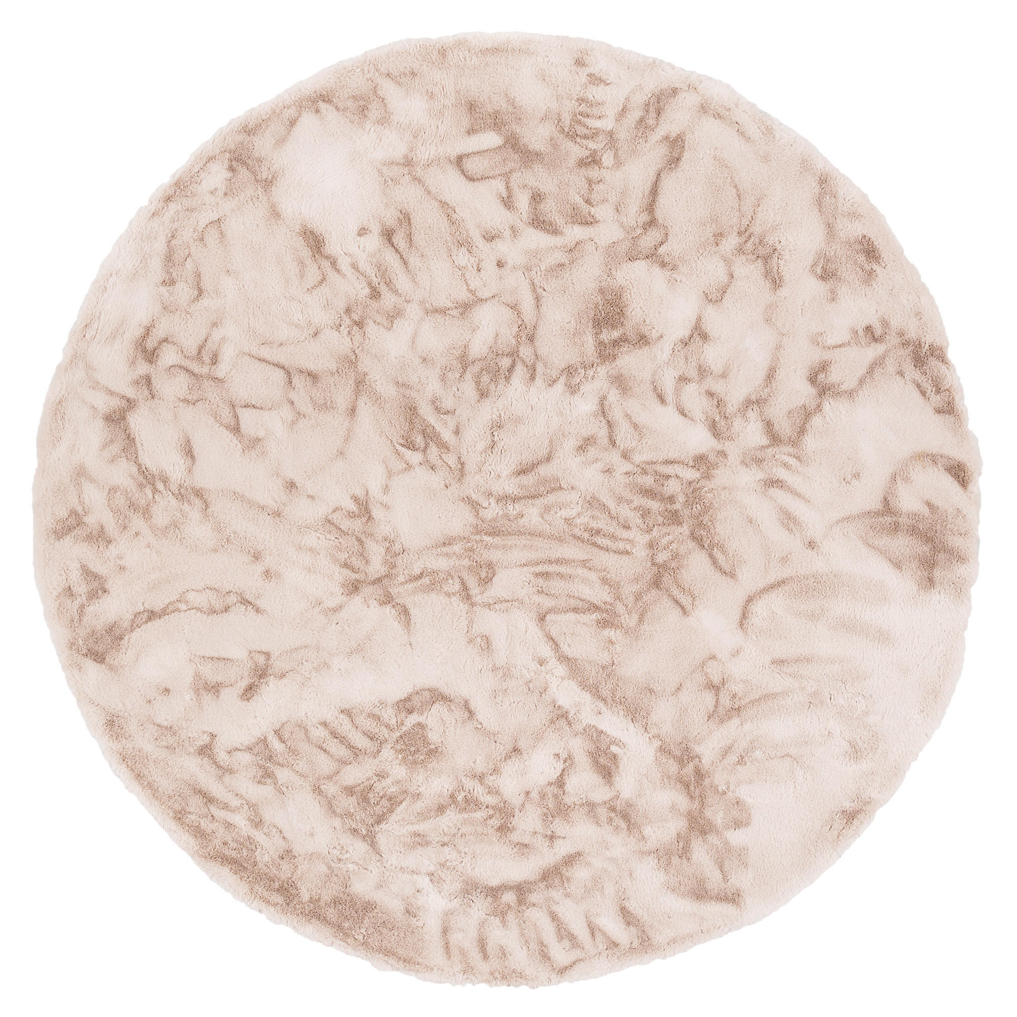 FELLTEPPICH LUXUS SUPER SOFT PLUSH RUND - Beige, Textil (80/80cm) - Pergamon