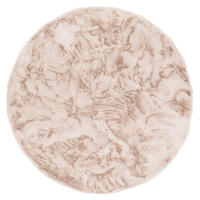 FELLTEPPICH LUXUS SUPER SOFT PLUSH RUND - Beige, Textil (80/80cm) - Pergamon