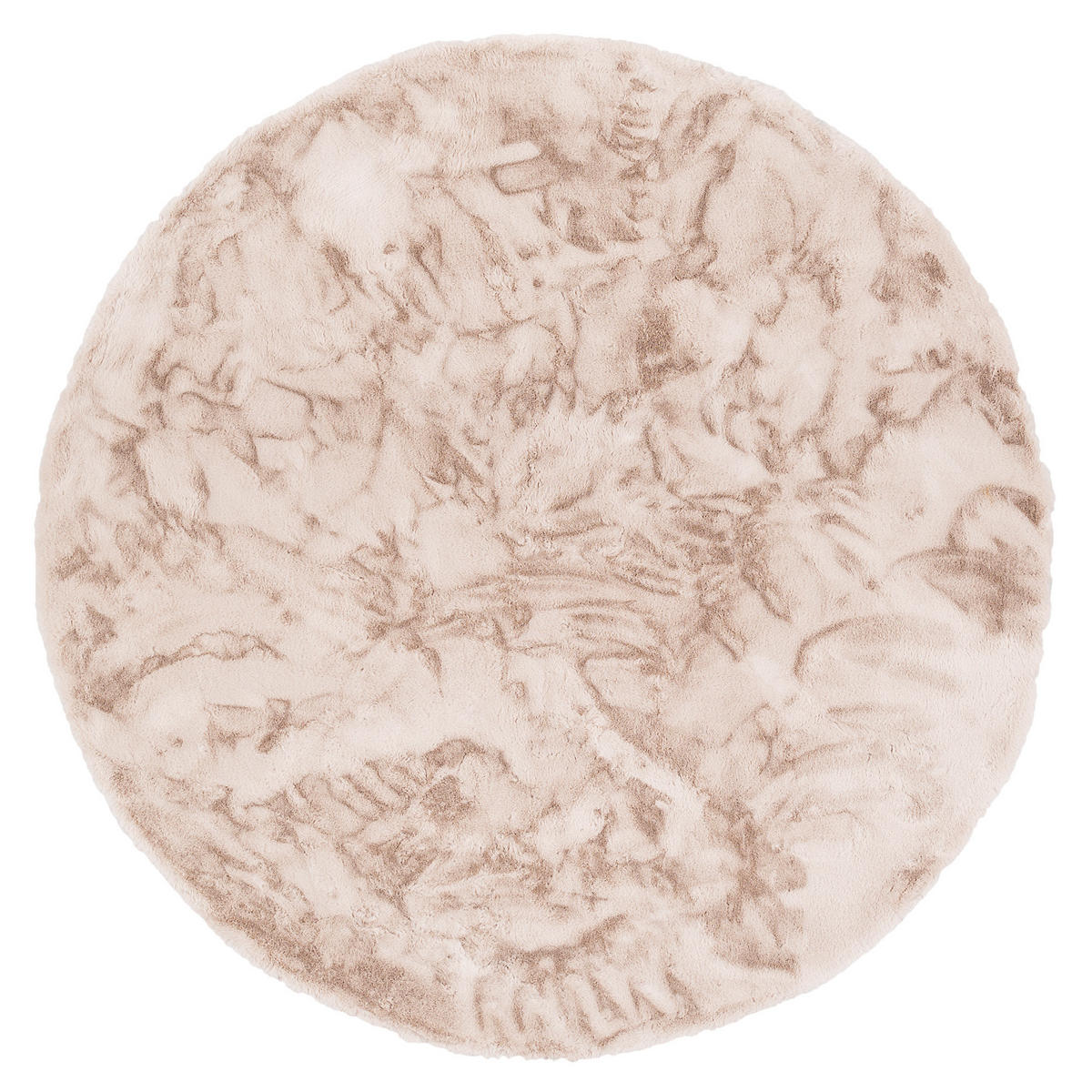 FELLTEPPICH LUXUS SUPER SOFT PLUSH RUND - Beige, Textil (80/80cm) - Pergamon
