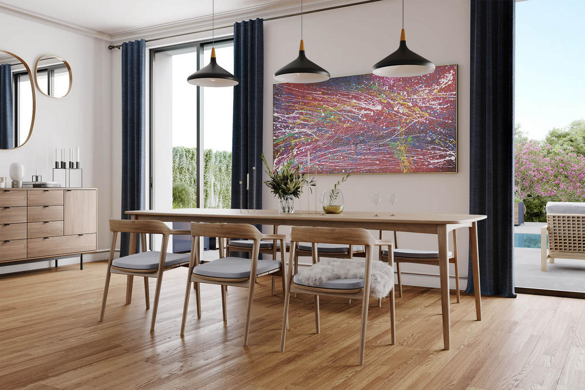 ÖLGEMÄLDE XXL Bunt 200/100 cm - Multicolor, Holz/Textil (6.68/100cm) - KUNSTLOFT