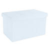 SITZBOX Faltbar mit Stauraum 49/30/30 cm (Weiß) - Weiß, Textil (30/30/49cm) - Intirilife