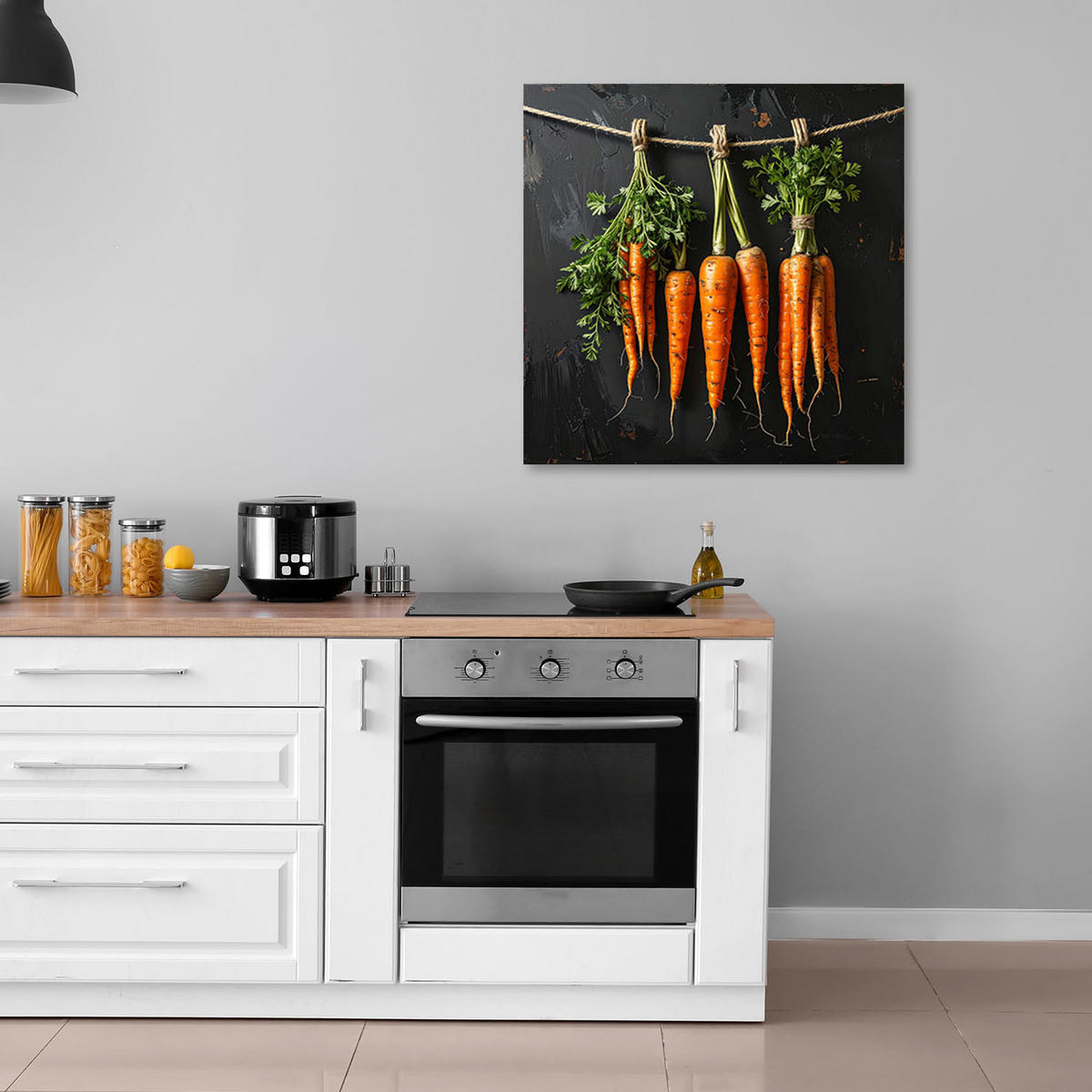 LEINWANDBILD Essen & Trinken 50x50cm - Orange, Textil (50/50cm) - Feeby