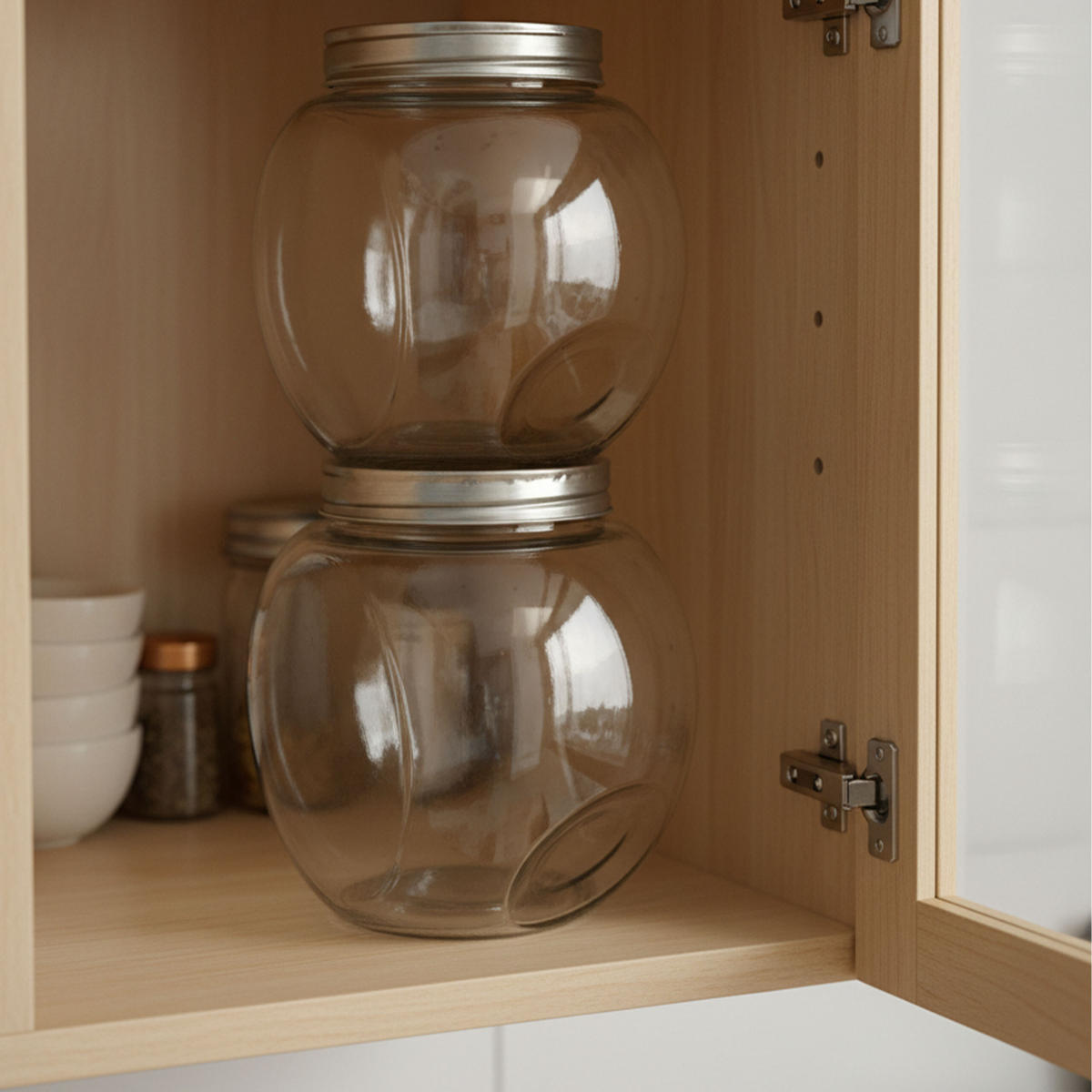 2XDÓZY na cukríky - priehľadné, kov/plast (17.5/18/12.5cm) - Relaxdays