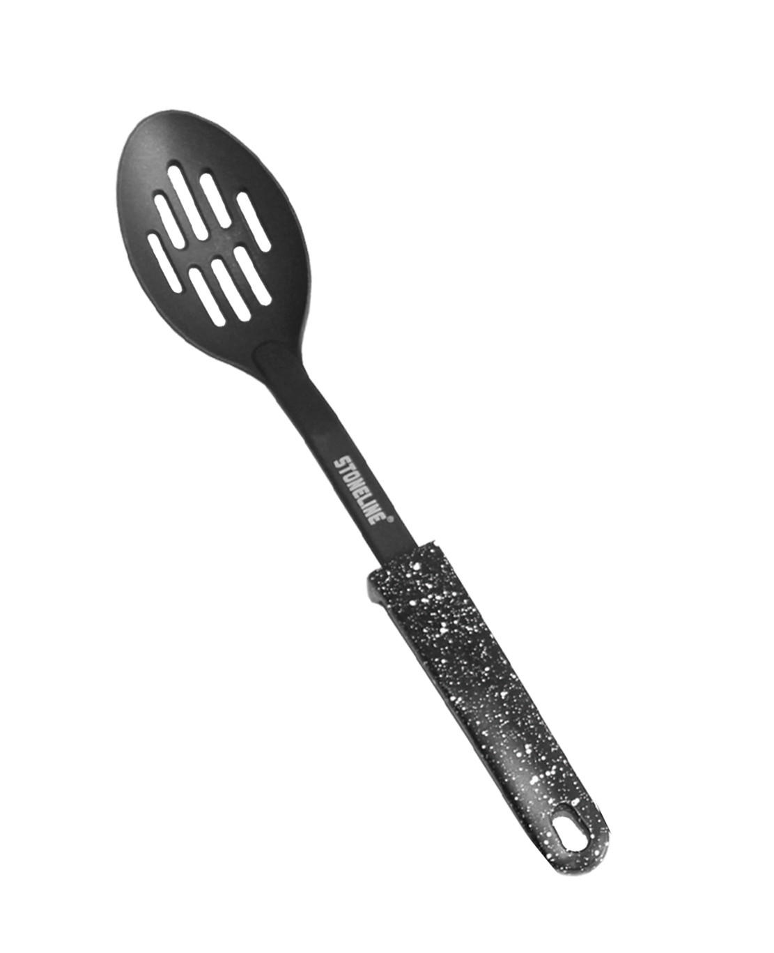 SERVIERLÖFFEL MIT STÜTZE - Schwarz, Kunststoff (35.5cm) - Stoneline